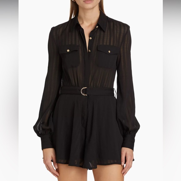 NWT generation love Pinstripe Voile Saia Romper - Picture 3 of 16